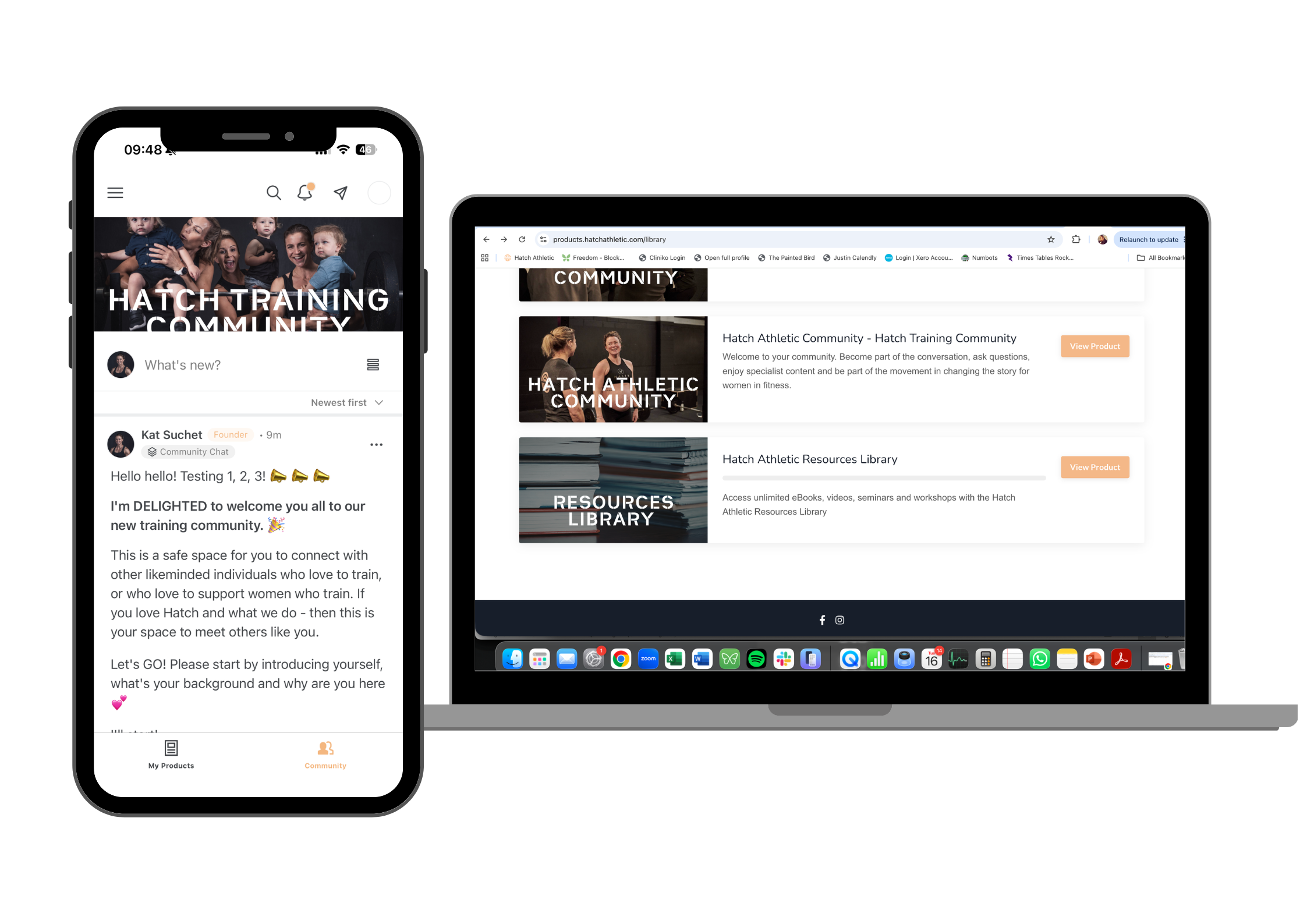 Hatch Training Community in the app
